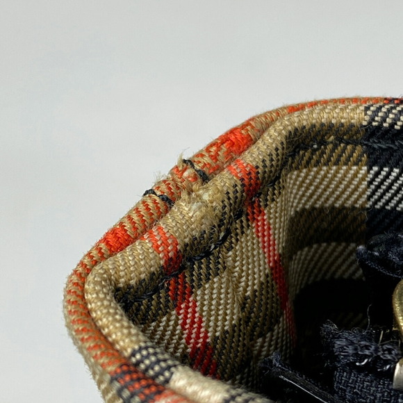 Burberrys Check Pattern Nova Check Canvas Handbag Brown Black - Picture 3 of 5